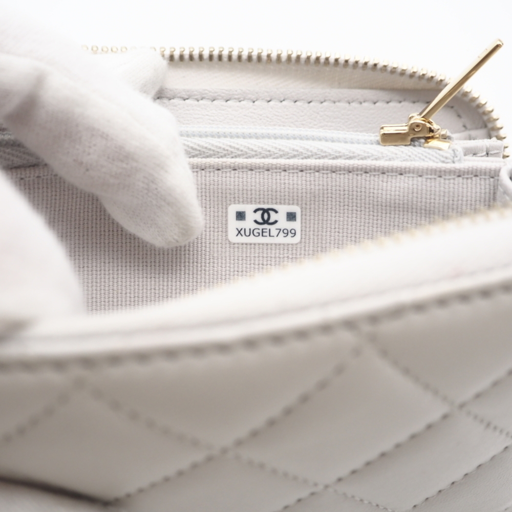 CHANEL Gray Lambskin Leather Wallet - Picture 13 of 13